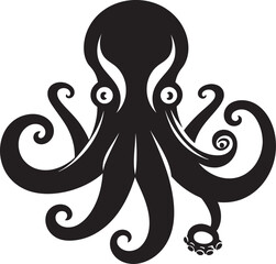 Serene Suckers Logo Vector Icon Oceanic Opulence Octopus Emblem Design