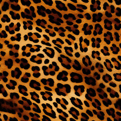 Fototapeta premium repeating leopard fur texture pattern