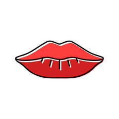 close sexy mouth female color icon vector. close sexy mouth female sign. isolated symbol illustration