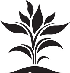 Foliage Fusion Logo Vector Icon Greenery Glory Plant Emblem Design