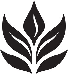 Naklejka premium Natures Palette Emblematic Plant Icon Botanical Balance Logo Vector Icon