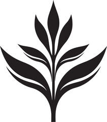 Eco Enchantment Plant Emblem Design Botanic Brilliance Iconic Plant Vector