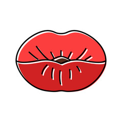 kiss sexy mouth female color icon vector. kiss sexy mouth female sign. isolated symbol illustration
