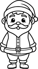 Obraz premium Santa Claus vector line-art illustration