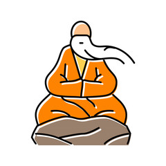daoist sage taoism color icon vector. daoist sage taoism sign. isolated symbol illustration