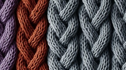 Blue and brown Knitted Wool Closeup Background. Knitted Texture. Knit Fabric Texture, Wool Knitted pattern