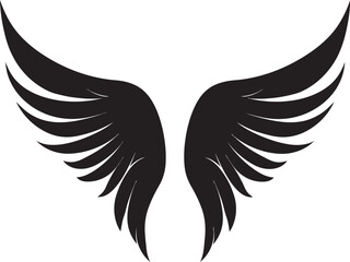 Cherubic Charm: Wings Icon Design Celestial Feathers: Logo of Angel Wings