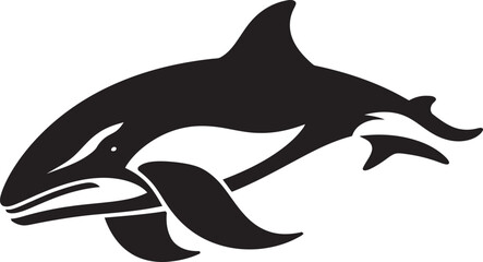 Fototapeta premium Marine Majesty Whale Logo Vector Icon Aquatic Elegance Whale Emblem Design