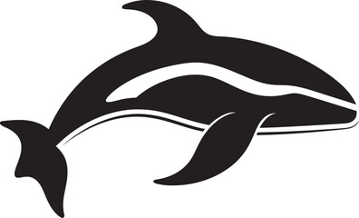 Azure Anthem Emblematic Whale Icon Oceanic Ovation Logo Vector Icon