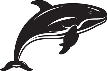 Azure Anthem Emblematic Whale Icon Oceanic Ovation Logo Vector Icon