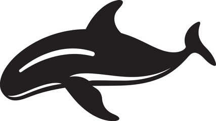 Aquatic Anthem Whale Emblem Design Whale Song Serenade Iconic Whale Vector