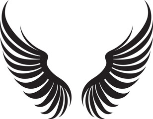 Angelic Aura: Wings Logo Vector Graceful Guardian: Angelic Icon