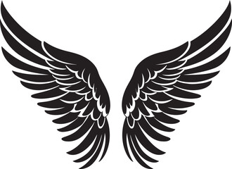 Cherubic Charm: Wings Icon Design Celestial Feathers: Logo of Angel Wings