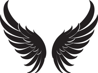 Serene Seraph: Iconic Angel Design Angelic Aura: Wings Emblematic Logo