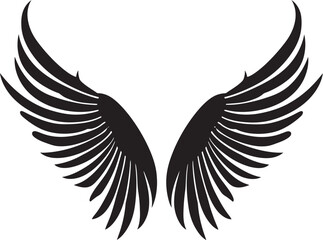 Celestial Feathers: Logo of Angel Wings Seraphic Soar: Angel Wings Icon Vector
