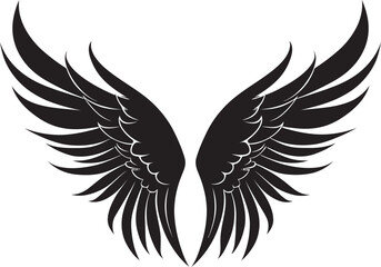 Heavenly Halo: Emblem of Wings Serene Seraph: Iconic Angel Design