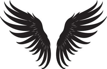 Seraphic Soar: Iconic Wings Design Divine Radiance: Emblematic Angel Icon