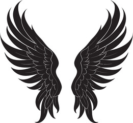 Heavenly Halo: Wings Logo Design Serene Seraph: Iconic Angel Emblem
