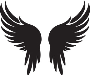 Ethereal Elegance: Angel Wings Vector Heavenly Halo: Wings Logo Design