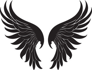 Serene Seraph: Iconic Angel Design Angelic Aura: Wings Emblematic Logo