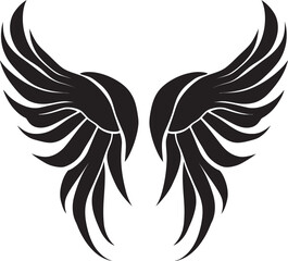 Seraphic Soar: Iconic Wings Design Divine Radiance: Emblematic Angel Icon