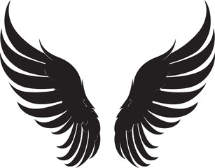 Ethereal Elegance: Angel Wings Vector Heavenly Halo: Wings Logo Design