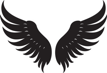 Seraphic Soar: Angel Wings Icon Vector Divine Radiance: Iconic Wings Emblem