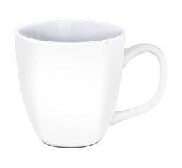 Simple white Cup gray inside
