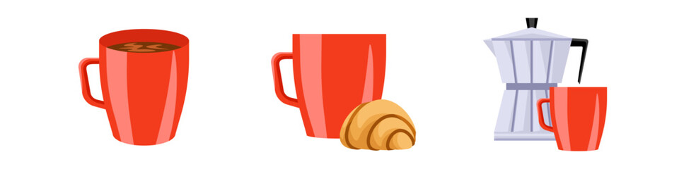Cup coffee icon. Flat style.