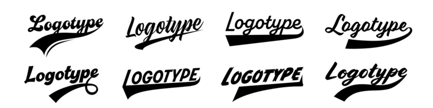 Swoosh logotype. Swoosh underline set.