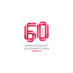 60 years anniversary celebrations logo concept