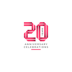 20 years anniversary celebrations logo concept
