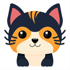 Joyful Cartoon Cat: A Cozy Illustration.