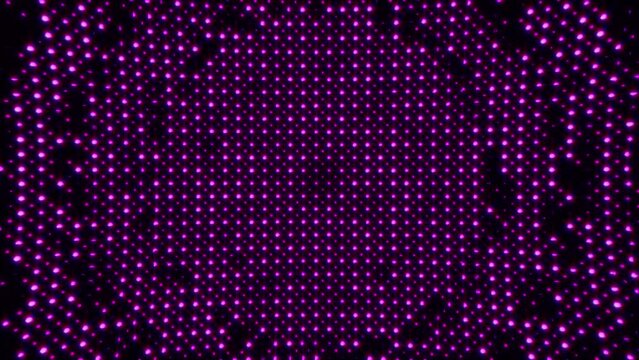 Glowing dots grid background. Colorful lights color background video. 4K resolution video 3840x2160