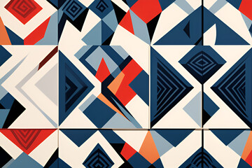 Patterns centered around the Taegeuk symbol, with its geometric shapes and combinations, create a visually appealing effect that is unique and captivating in various contexts. Generative AI.