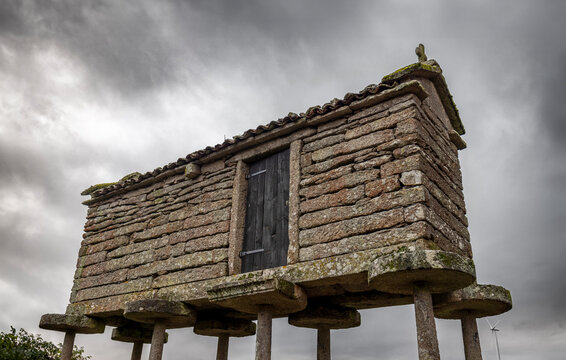 Galician Horreo in Olveiroa, Galicia, Spain