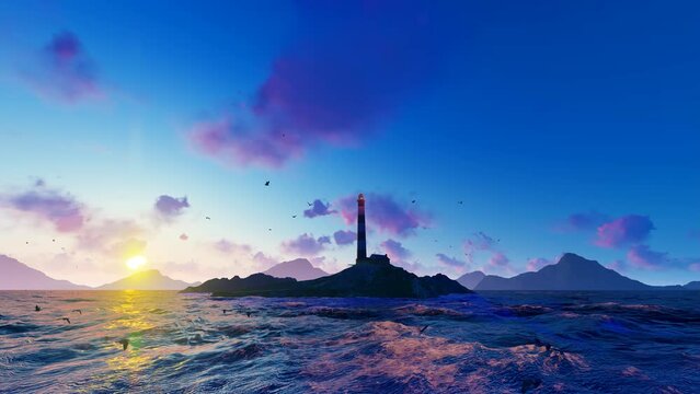 Sea lighthouse time-lapse collection