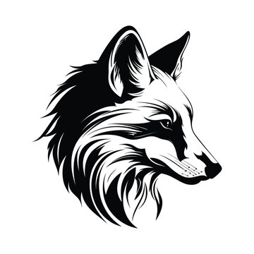 Fox head icon. Vector of a fox design on a white background, Wild Animals, Vector illustration.