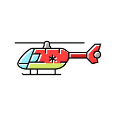 ambulance helipad color icon vector. ambulance helipad sign. isolated symbol illustration