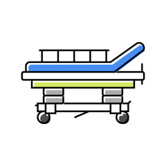 stretcher transport ambulance color icon vector. stretcher transport ambulance sign. isolated symbol illustration