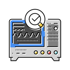 oscilloscope analysis electronics color icon vector. oscilloscope analysis electronics sign. isolated symbol illustration