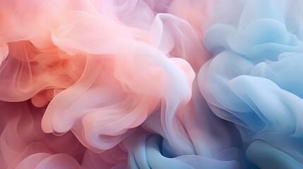 An ethereal photograph capturing the delicate swirls of smoke, featuring a blend of soft pastel hues that evoke a sense of calm and simplicity, embodying the essence of aesthetic minimalism.