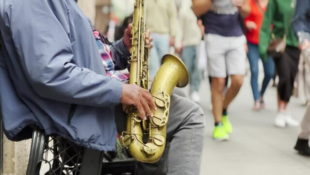 Saxophone player on the street
