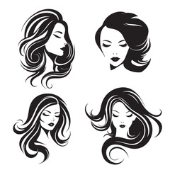 Beauty face abstract logo vector illustration. Vector logo design for beauty salon or hair salon or cosmetic design