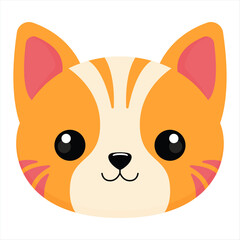 Charming Orange Cat: A Modern Cartoon Illustration.