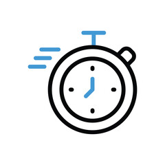  Fast Time Icon vector stock illustration