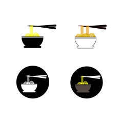 vector icon noodle, symbol illustration