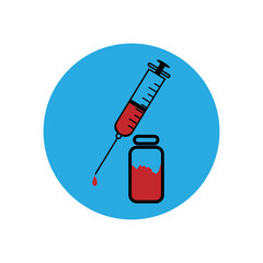 symbol illustration of drug injection