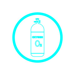 vector symbol illustration, oxygen cylinder icon