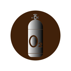 vector symbol illustration, oxygen cylinder icon